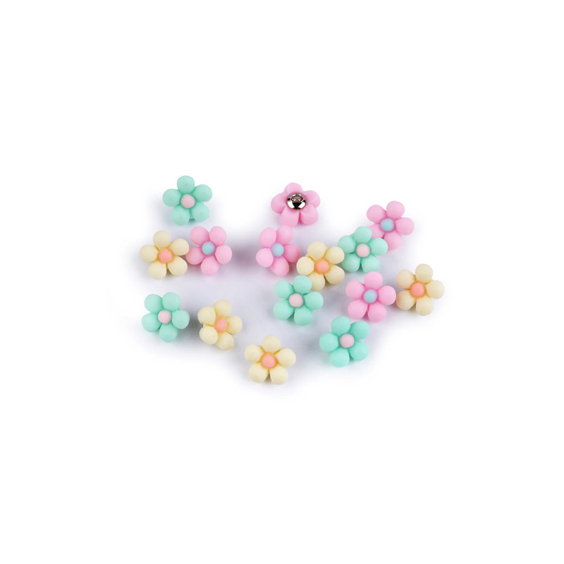 Bouton d'oreille 3D Fleur, 14 mm