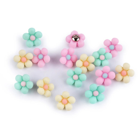 Oesenknopf 3D Blume, 14mm