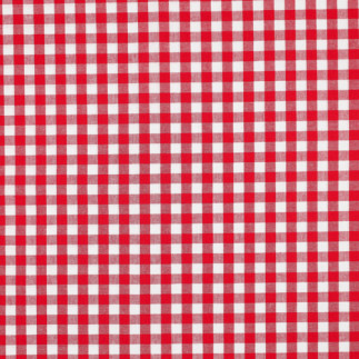 coton tissé - mini carreaux rouge / blanc