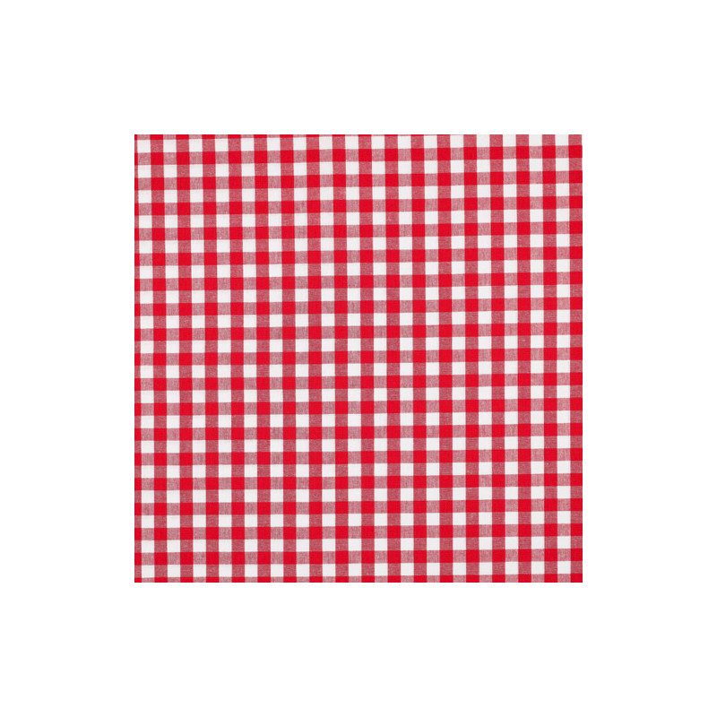 Woven Cotton - Mini-Check red / white