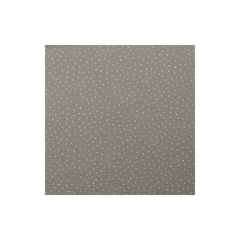 Musselin - Little Dots grey