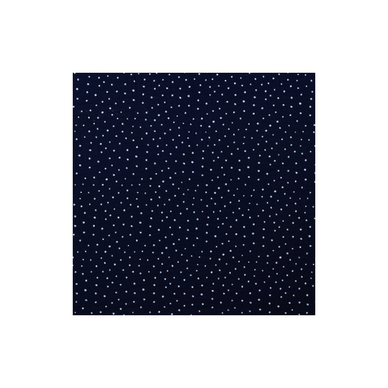 Musselin - Little Dots navy