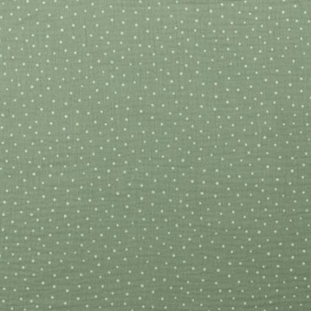 double gauze - Little Dots mint