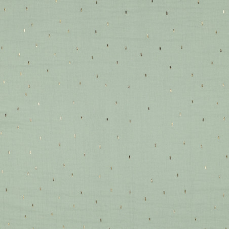 double gaze - Konfetti en feuille menthe/or