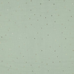 double gauze - Foil confetti mint/gold