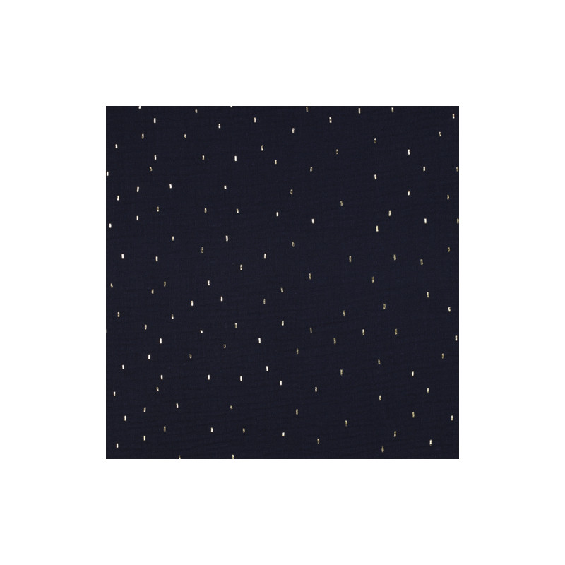 Muslin - Foil Confetti navy/gold