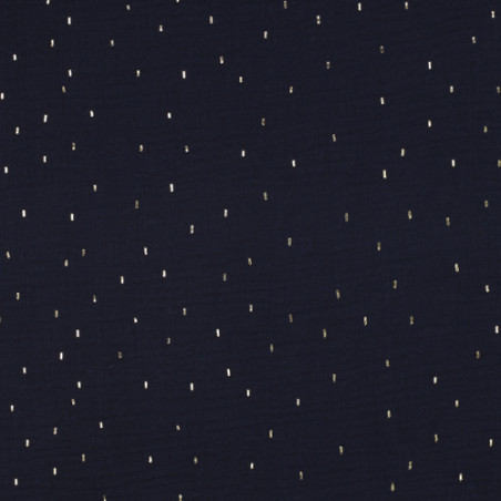 double gaze - Foil Konfetti bleu marine/or