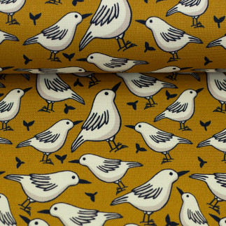 Canvas - Garden Stories by Emjo Birds mustard