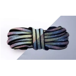 Ready-made cord 10mm - Reflective black 140cm
