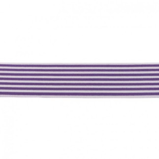Elastic band 40mm stripes purple