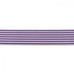 Elastic ribbon 40mm stripe purple