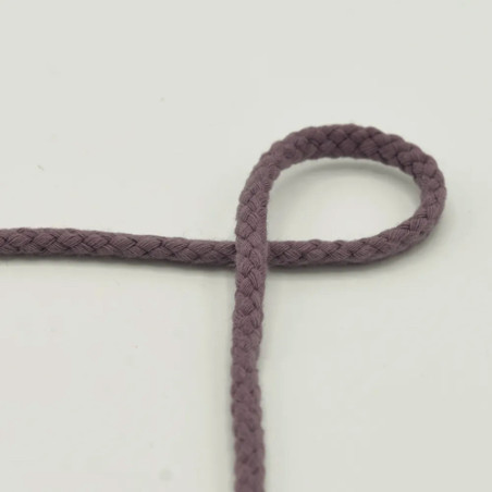 Cordon de coton 6mm mauve (qt)
