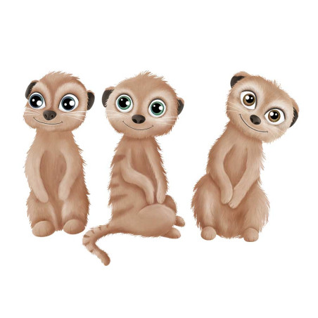 Transferts thermocollants - Mrs Mint Design - Ensemble Suricate