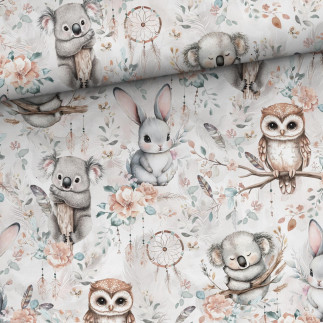 french terry - Dream Catchers light gray