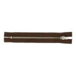 Trouser zipper 12cm nickel dark brown (881)