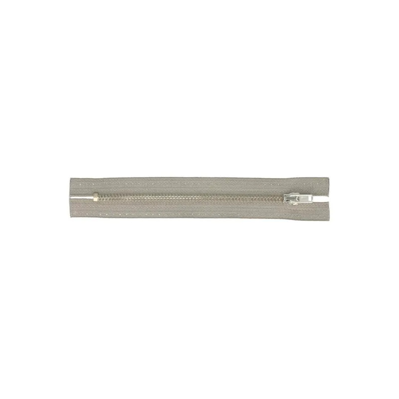 Trouser zipper 12cm nickel light grey (004)