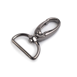 Carabiner 25mm gunmetal light