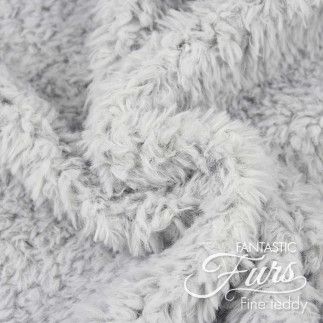 Kullaloo - Peluche fine 10 mm gris argenté - 100 x 75 cm