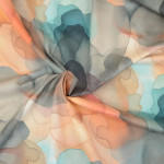 Voile de coton - Dreamer Ink turquoise / terra