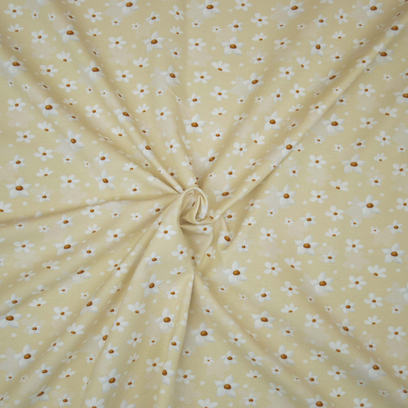 Jersey - Mrs Mint for Hilco Chäferli Kombi Daisy vanilla