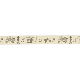 Ruban de coton - accessoires de couture 15 mm écru