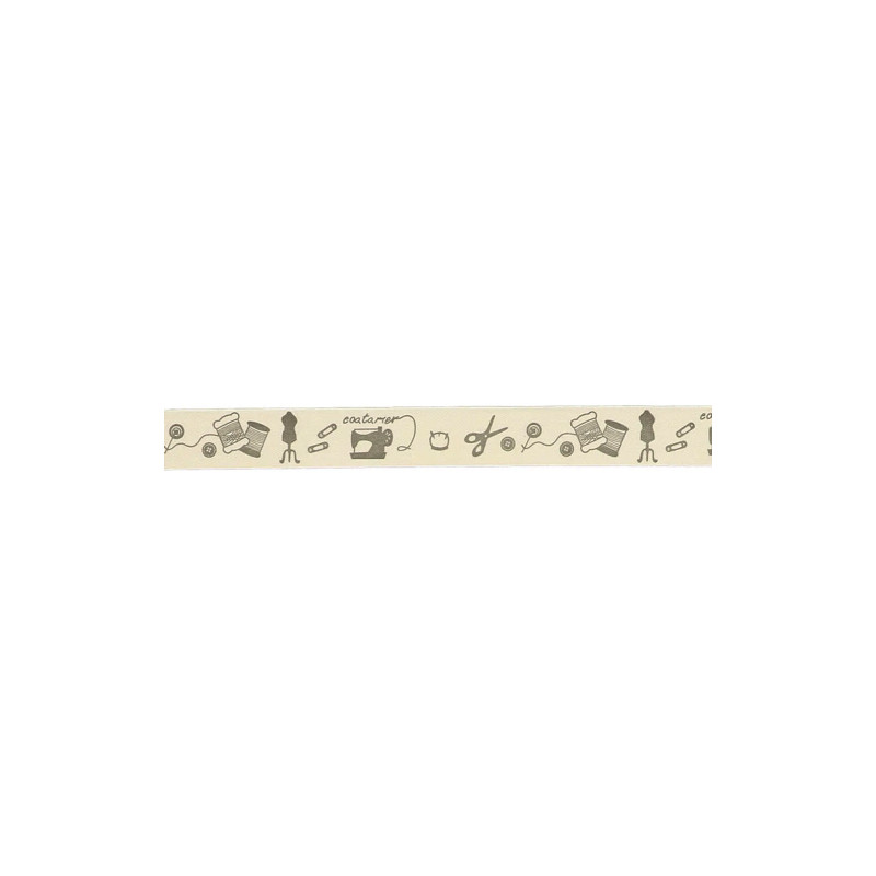Cotton ribbon - sewing accessories 15mm ecru