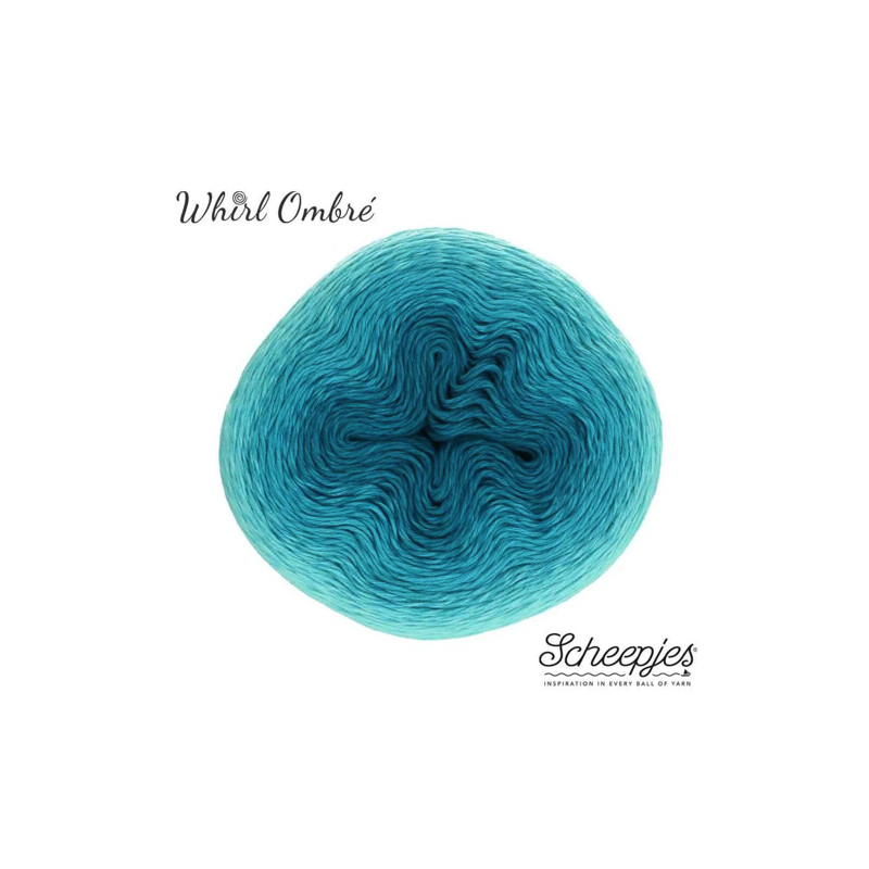 Fil dégradé - Scheepjes Whirl 1000m - Turquoise Turntablet (559)