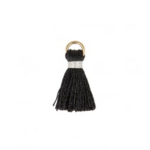 Pendentif - mini pompon - noir