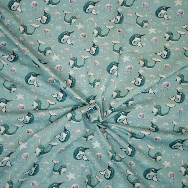 jersey - Mrs Mint pour Hilco Sea Magic Narwal océan