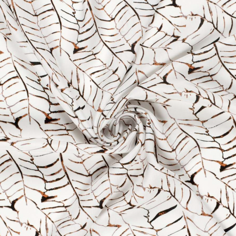 viscose - feuilles blanc cassé