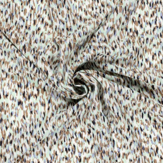 Viscose - Leo taupe / menthe / blanc cassé