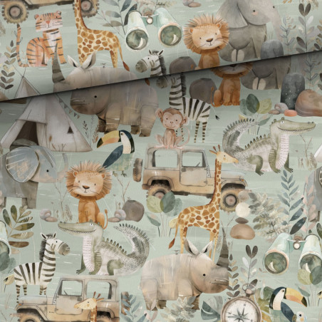 Jersey - Safari en papier menthe