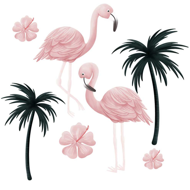 Transferts thermocollants - Mrs Mint Design - Ensemble Flamants Roses