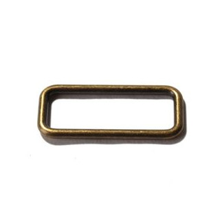 Square ring 32mm antique brass