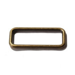 Square ring 32mm antique brass