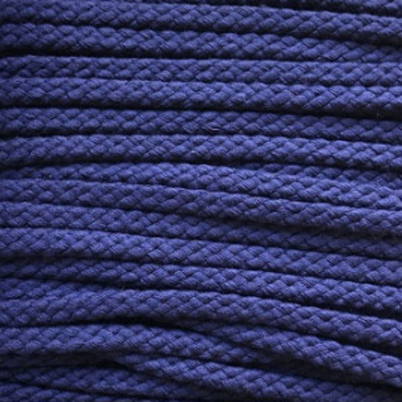Cordon en coton 9 mm bleu-violet (g)