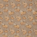 Jersey - Capybara Friends beige by Mrs Mint Design