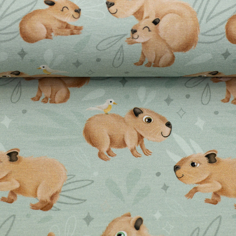 jersey - Capybara Friends menthe par Mrs Mint Design