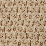 Jersey - Lazy Jungle beige by Mrs Mint Design