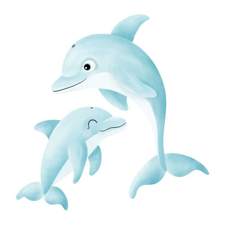 Iron-on transfers - Mrs Mint Design - Dolphins