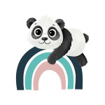 Iron-on transfers - Mrs Mint Design - Rainbow Panda