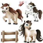 Transferts thermocollants - Mrs Mint Design - Ensemble Cheval