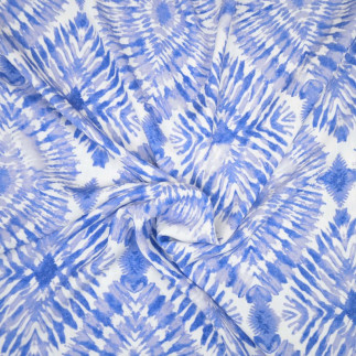 viscose - Hilco woven fabric Nizza blue / white
