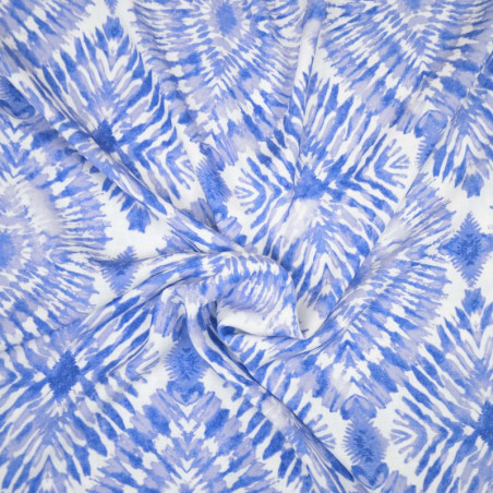 viscose - Hilco woven fabric Nizza blue / white