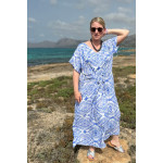 viscose - Hilco woven fabric Nizza blue / white