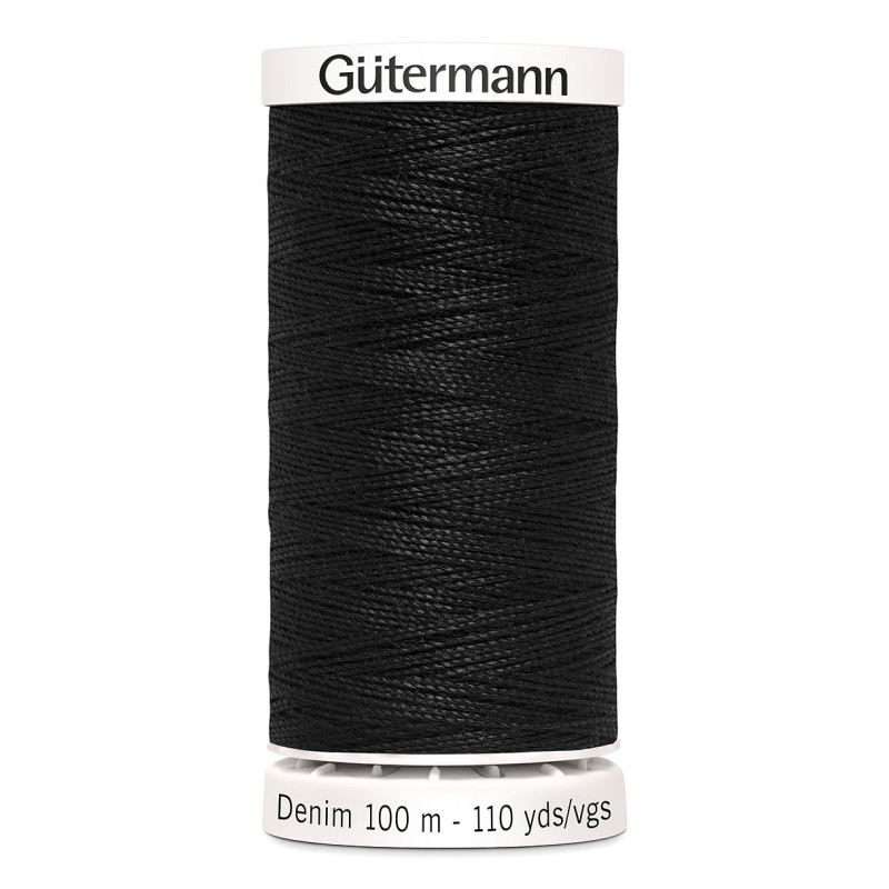 Fil à jeans Gütermann Denim - noir 1000
