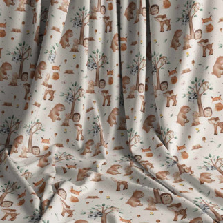 Organic Jersey - My little forest light beige