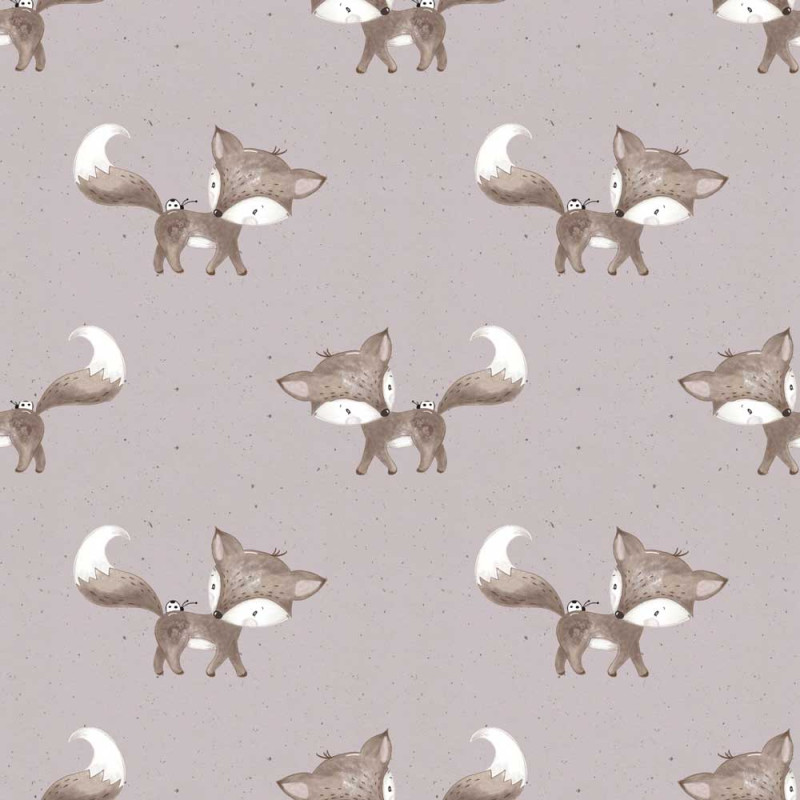 Organic Jersey - Lotta and Lucky taupe