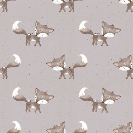 Organic Jersey - Lotta and Lucky taupe