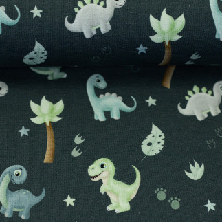 Jersey - Little Legend Dino blue gray by Mrs Mint Design